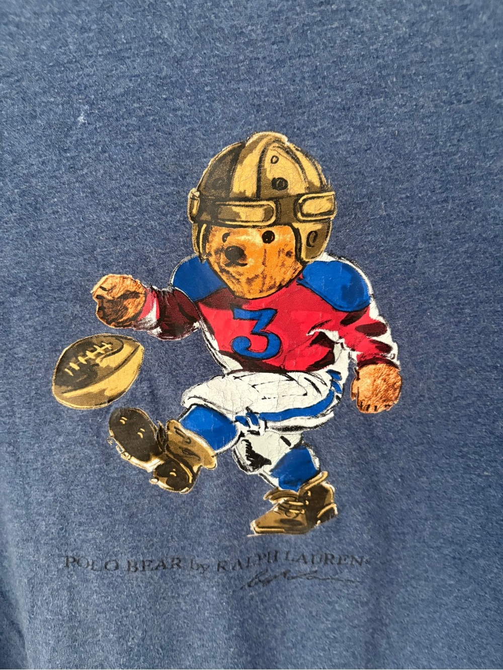 Polo by Ralph Lauren Graphic Football Bear Tee - Picture 3 of 4